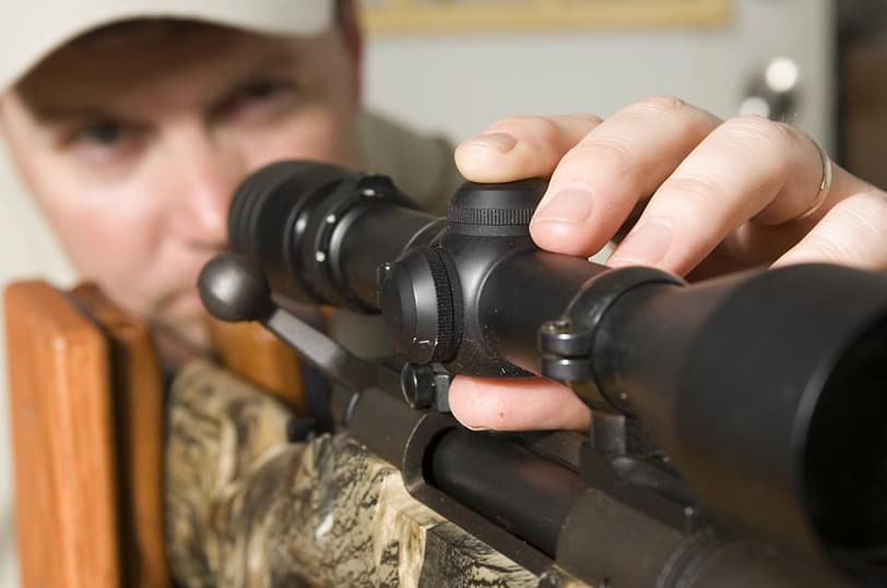 how to sight in a rifle scope without shooting